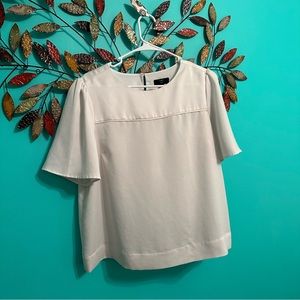 J Crew Satin White Blouse